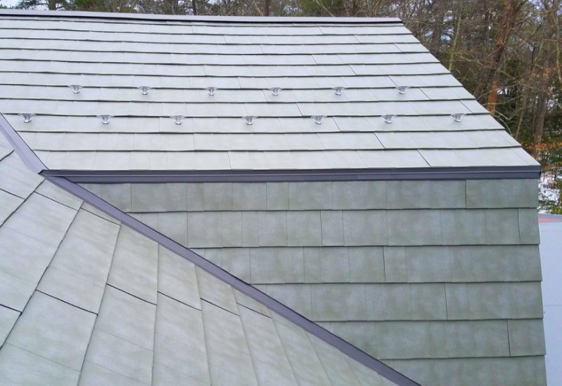 Aluminum shingles used for a metal roof in MA, CT, NH, or RI