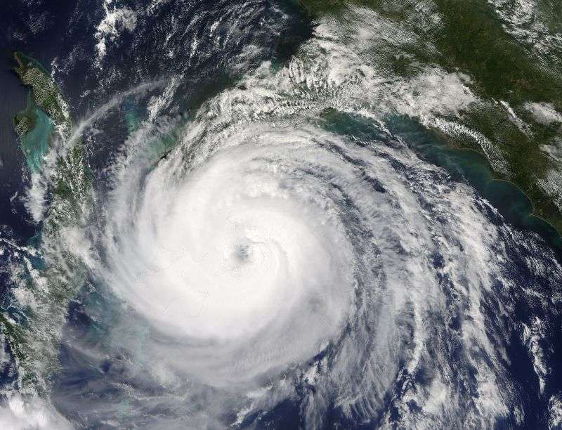 A hurricane forming over MA, CT, NH, or RI