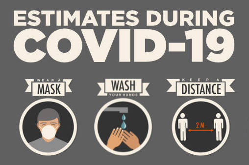 Our estimate process during COVID-19: Wash, mask, distance.