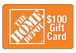 Image of a $100 Home Depot gift card.