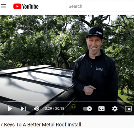 7 Keys to a better roof install frame on YouTube