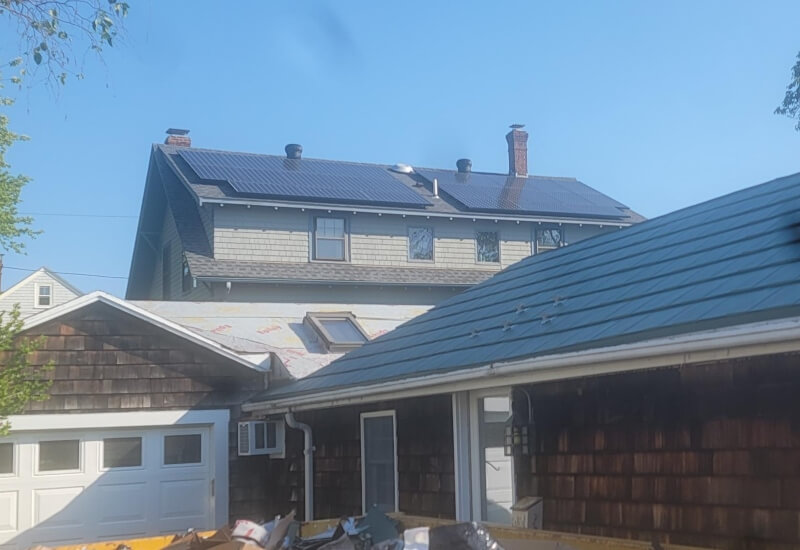Full 
roof replacement with aluminum shingles in MA, CT, NH, or RI