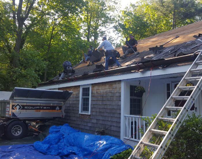 Equipter metal roof shingle construction in MA, CT, NH, or RI