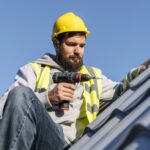 man-working-roof-front-view